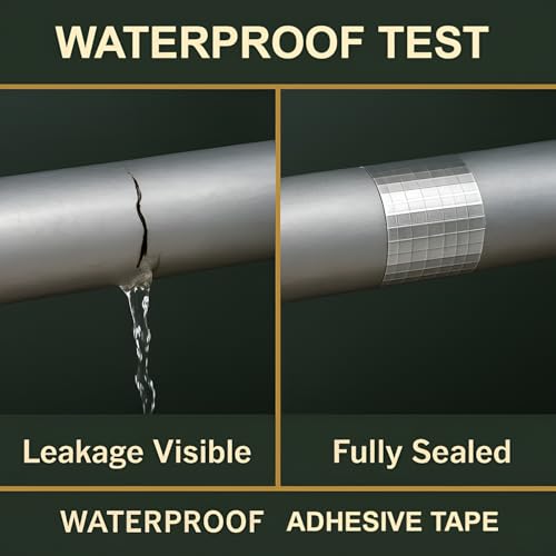 Image of DALUCI Super Strong Waterproof Butyl Tape for Leakage Repair - Self Adhesive Heavy Duty Aluminum Foil Tape for Roof Waterproofing, Water Leakage, Pipe, Wall & Tank Sealing (Silver, 6 Inch (15CM*5M))
