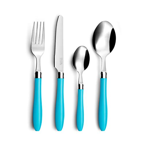 PRADEL ESSENTIEL - Ménagère 16 couverts de table pour 4 personnes - Réglisse - Acier inoxydable...