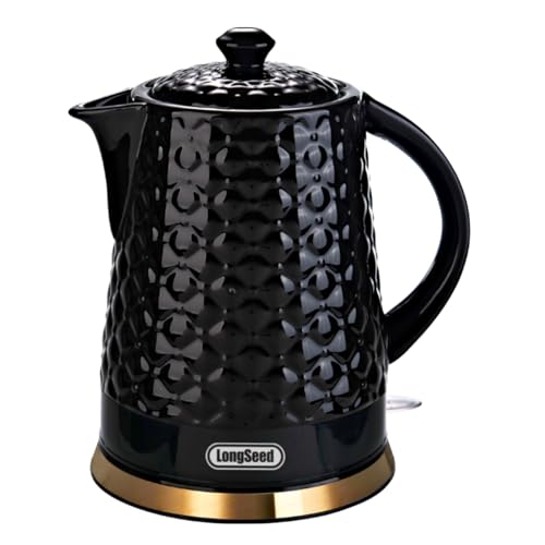 LONGSEED Ceramic Electric Kettle, 1.5L/1200W Boil Water Quickly and Easily with...