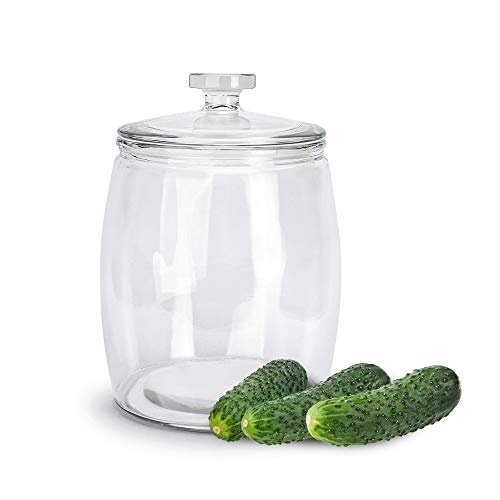 Tadar Einmachglas 3,8 L aus Glas Vorratsglas Einweckglas Gurkenglas Vorratsdose Aufbewahrungsglas Gewürzglas mit Deckel Groß Klar Durchsichtig BEE Cover