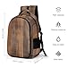 GHEPSDW Backpack，Travel Backpack，Brown Wooden 180 Degree Opening Backpacks，Suitable for Use in Work, Travel, Business Trips, And Other Occasions.