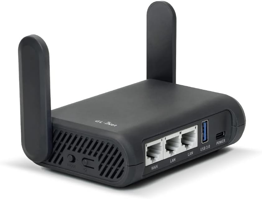 GL.iNet GL-A1300 (Slate Plus) Wireless VPN Travel Router - Dual_Band Wi-Fi and Hotel Captive Portal, Phone Connection, Extender, Evaluation Point, Pocket-Format, Open Source, NAS