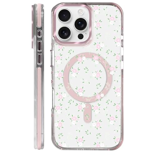 Coque iPhone 16 Pro Max Magsafe mignon design floral, le cadeau esthétique idéal pour elle
