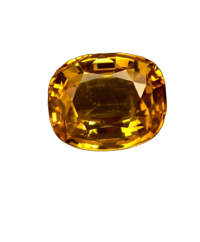 Saphir jaune naturel facetté 13x11mm pour la fabrication de bijoux DIY