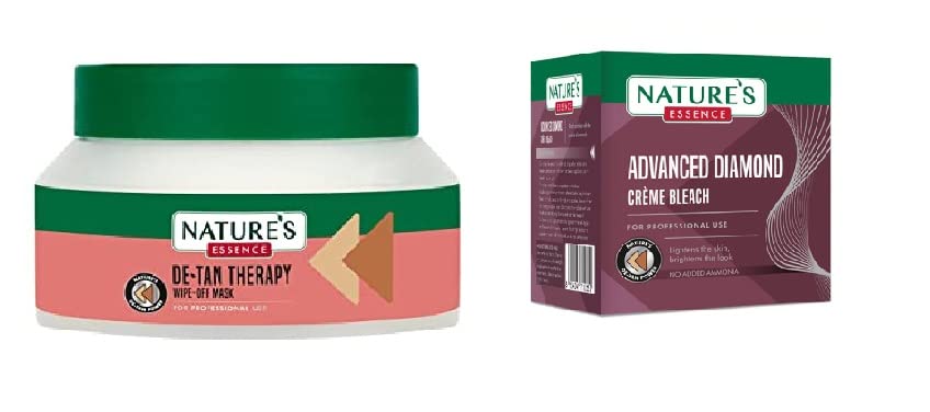 De-Tan Therapy Wipe Off Mask 500ml & Diamond Bleach 210gm