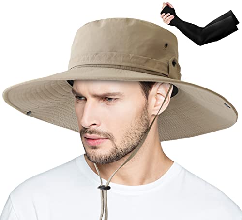Reviews de Gorro de pescador para Hombre los 5 más buscados. 49 Duwinja Sombrero de Sol de ala Ancha Hombre y Mangas para Brazos,Gorro de Pescador ala Ancha 12cm, UPF 50+, Plegable, Transpirable, Impermeable, Protección Solar UV Gorras para...