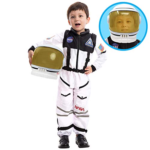 Kit Costume Astronauta Pilota Tuta NASA con Elmetto Visiera...