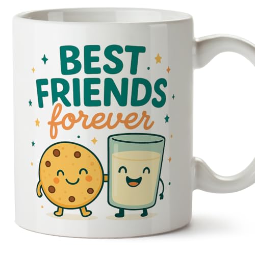 MUGFFINS Taza amiga con frase best friends forever en Inglés 330 Ml 11 oz | regalos amigas originales | Idea regalo cumpleaños amistad | BFF v1