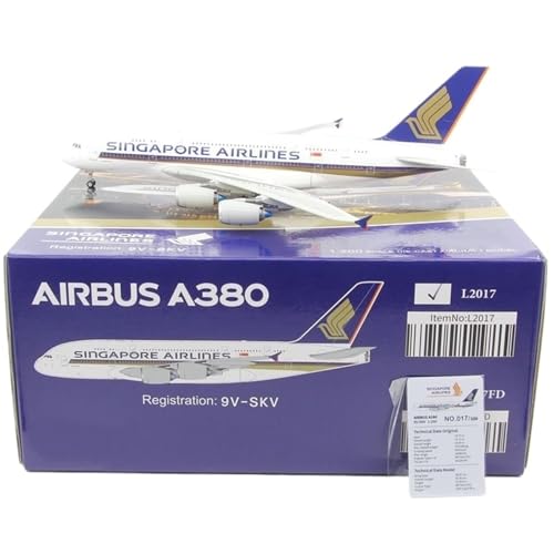 Modèle d'avion Singapore Airlines A380 9V-SKB miniature 1/200 de 36 cm