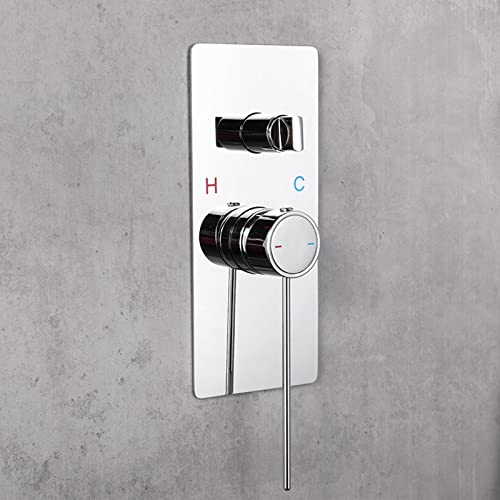 Robinet mitigeur de bain encastré 2 voies avec ensemble douche pluie