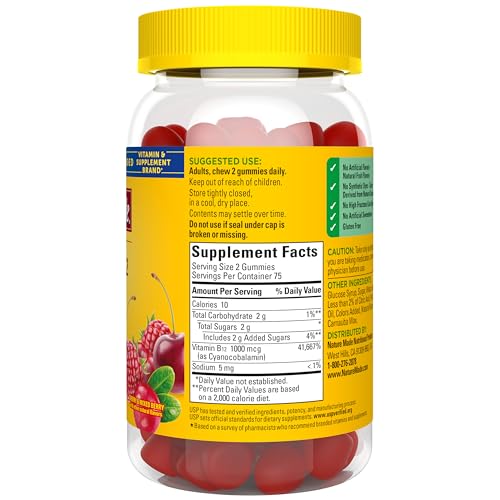 Nature Made Vitamin B12 Gummies 1000 mcg per Serving, 150 Gummy Vitamins - image 9
