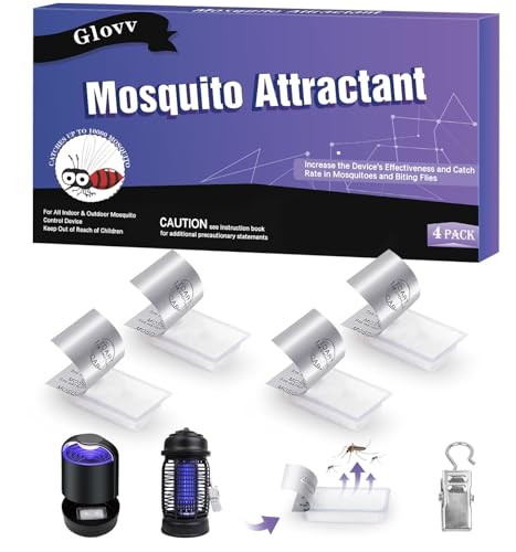 4 Pack Mosquito Attractant Bait Refill Mosquito Bait Lure for Bug Zapper & Fly Traps Compatible with All Flying Insect Mosquitoes Trap