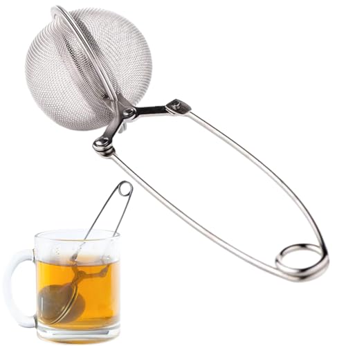 Boule De Passoire À Thé – Passoire À Boule À Pression | Passoire À Thé Mesh Snap Ball | Passoire À Boule De Thé En Acier Inoxydable | Filtre À Thé À Billes Fines | Passoires D'infuseur De Thé De Maill