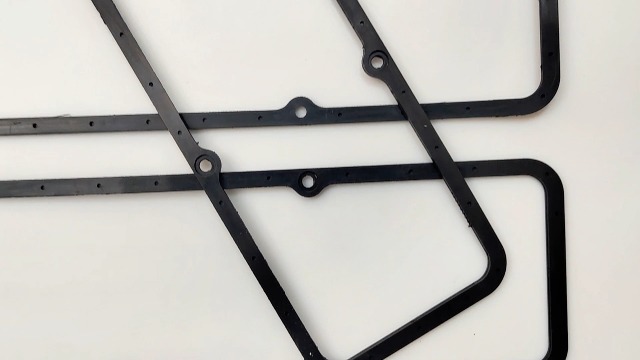 Image of SBC Valve Cover Gaskets for Small Block Chevy 283 305 327 350 383 400 | Pack of 4 - Replaces OE 7484BOX 1628 - Steel Core Rubber Silicone Valve Cover Gasket