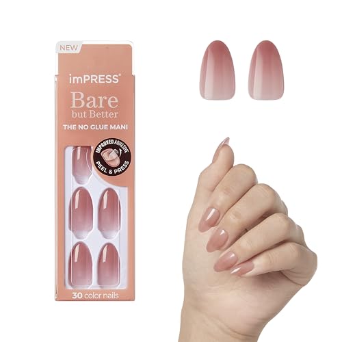 imPRESS Color Bare but Better Press-On Nails No Glue Pink Medium Almond 33 Ct.