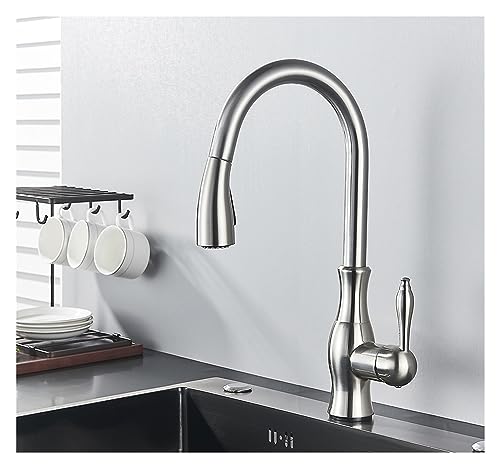 Robinet de cuisine douchette extractible mitigeur noir mat rotatif eau chaude froide évier