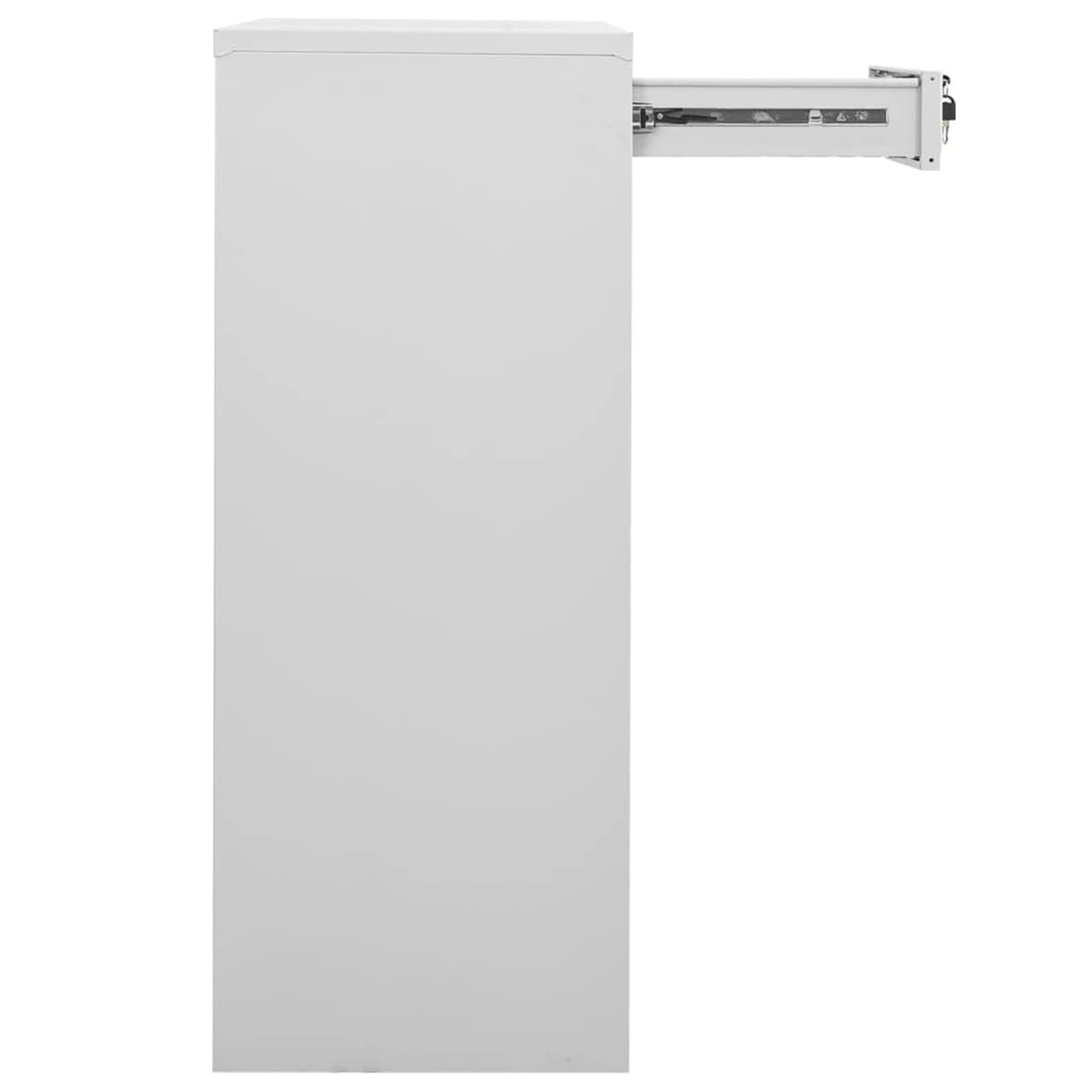 DJEKA Aktenschrank Abschließbar Metallschrank Büroschrank Werkstattschrank Mehrzweckschrank Stahl-Hellgrau-90x40x102 cm-2