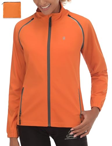 Image of Little Donkey Andy Women's UPF 50+ Cycling Jacket Windbreaker with Removable Sleeves