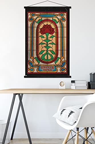 Poster Stranger Things 4 avec cintre noir pour deco chambre geek