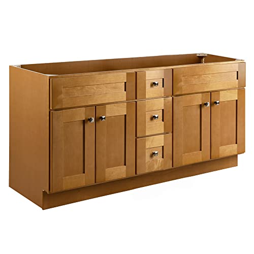 Image of Design House Brookings Bathroom Vanity, 60 inch, Modern Birch | Adjustable Hinges, Freestanding, Contemporary /Modern, Wood, Bath, 599019-MBH