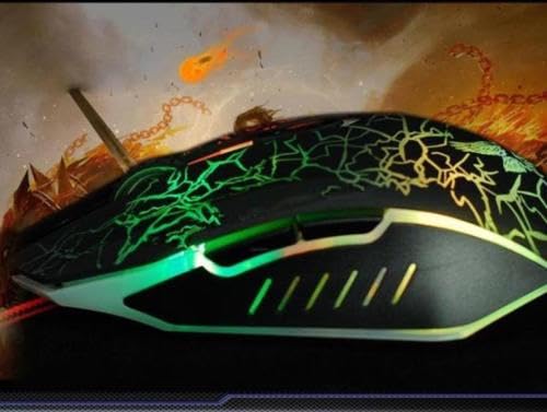 Mouse da Gioco Cablato Mouse Ottico Silenzioso per Giocatori di Fascia Alta, da Gioco Ultrapreciso, Design Ergonomico 130x71x43mm, Plug and Play (Come mostrato)