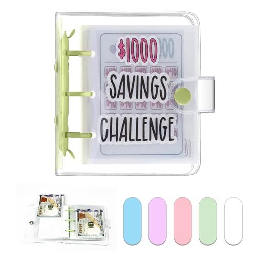 Dreamplay Mini Money Saving Binder, $1000 Money Saving Challenge Book