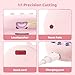 BUBBLELOGUS Strawberry Bubble Protective Case for Tamagotchi Uni, Soft TPU Silicone Cover with Faceplate & Charms Set, Anti-Scratch & Waterproof (Pink)