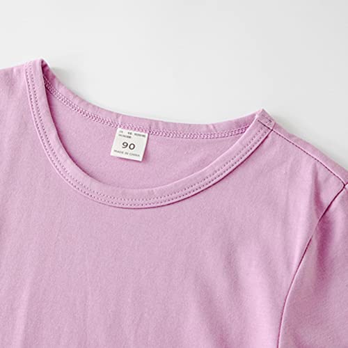 Kids Toddler Summer Basic Tops Plain Cotton T-Shirt Boys Girls Short Sleeve Crewneck Shirts Soft Cute Blouse Sports3