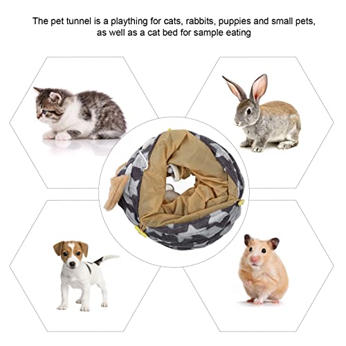 Túnel para gatos plegable en franela suave Jeanoko de 120cm para cachorros 4