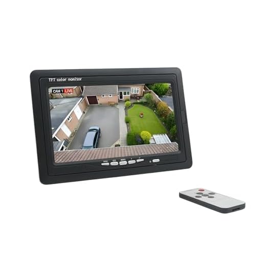 YASTA Monitor LCD 7 Pollici a Colori per Sistemi di Videosorveglianza Telecamera Retromarcia Auto Furgone DVR 2 Ingressi Video RCA Compatibile TV