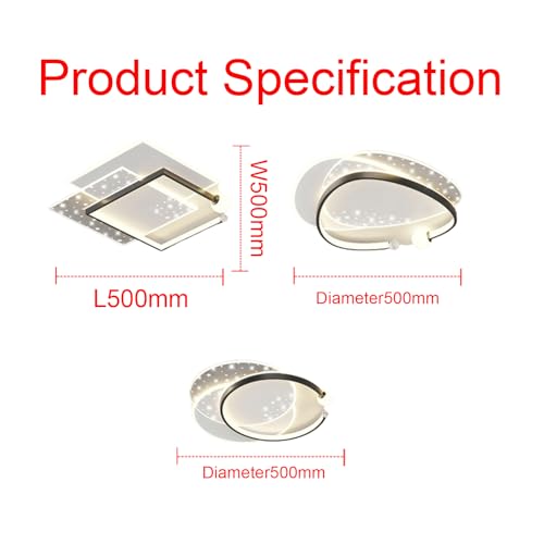 Plafonnier LED aluminium étoile minimaliste pour chambre moderne - 4