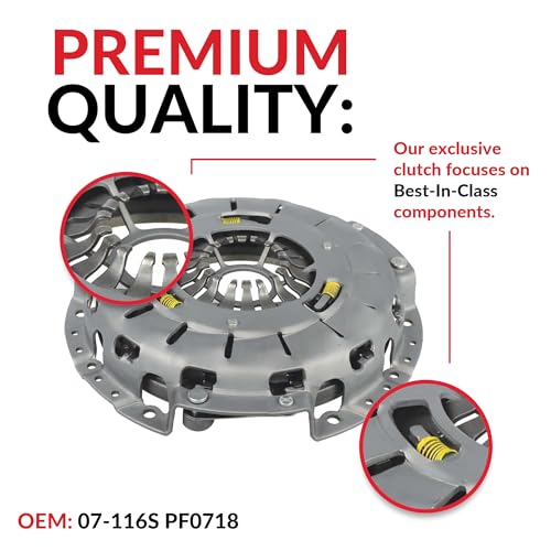 Clutch And Slave Kit With Pre-BClutch Master Cylinder and Line Assembly Compatible With Ranger B2300 B2500 B3000 1995-2011 2.3L L4 2.5L L4 3.0L V6 (Self Adjusting Plate; 07-116S) - Thumbnail 4