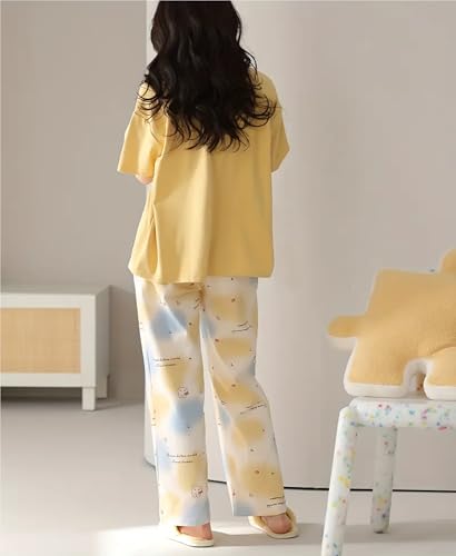 Image of Louis Luxe Womens Korean Night Dress|| Full Pyjama Set || Korean Nightsuit ||Women Nightwear ||Round Neck Full Sleeve Nightsuit || Loungewear || Everyday Nightdress (ND-11)