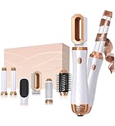 Blow Dryer Brush 6 in 1, Detachable Hair Dryer Brush Air Curler Air Styler Wrap, Curly Twist Hot ...