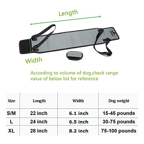 Lepark Dog Sling With Handle For Canine Aid, Veterinarian Approved Dog Lift Harness For Rehabilitation (S/M，Grey) #TOP1