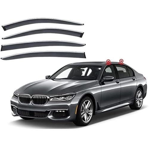 Déflecteurs d'air BMW 7 Series F02 G12 fumés anti-pluie et réducteurs de bruit aérodynamique