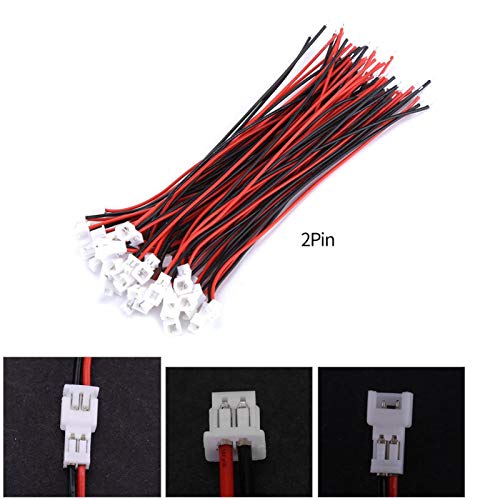 Walfront 20 conjuntos/pacote Micro JST 1,25 mm 2 pinos/3 pinos macho conector conector plugue com fi