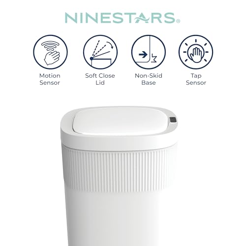 Caneca de Basura Automática Doble 13 Gal + 3 Gal Blanca miniatura 3