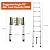SYTOALND Telescoping Extension Ladder, 16.5FT Aluminum Alloy, Portable Multi-Purpose Folding Design, 300 lbs Load Capacity, 13-Step with Fool-Proof Operation (Black-8.5FT)