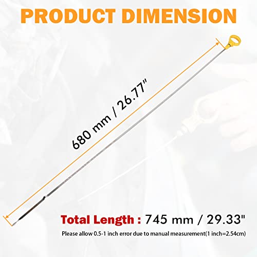 04593604Aa Oil Dipstick 4.0 For 2008-2010 Chrysler Town And Country, 07-08 Chrysler Pacifica, 07-11 Dodge Nitro, 08-10 Dodge Grand Caravan 4.0L Engine Oil Dipstick Fluid Level Indicator Oil Dip Stick #TOP4