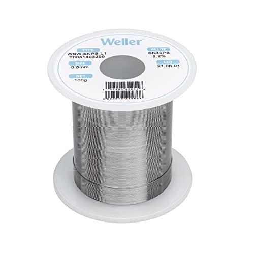 Weller WE1010NA Digital Soldering Station with Weller Solder Wire, Dia: 0.5 mm / 0.020 in, Wt: 100 g / 3.527 oz, Alloy Sn60Pb40, Flux content 2.2% - WSW SnPb (T0051403299)
