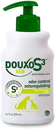 Douxo S3 SEB Shampoo 6.7 oz (200 mL) - Relief for Seborrhea in Dogs and Cats (Helps with Oily to Flaky Skin)