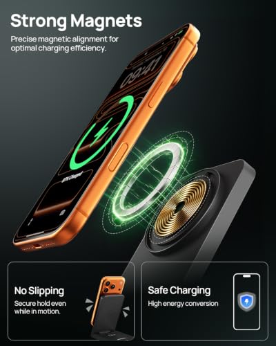 Eddibox 15W Travel Charging Station 3 in 1 for MagSafe, Fast Magnetic Wireless Charger Stand for iPhone 17 16 15 14, Foldable Phone and Watch Charging Dock for Apple Watch/AirPods (with 30W Adapter) - Image 4