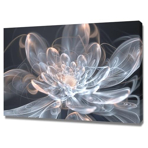 Artwork tableau decoration murale salon fleurs abstraites 50x70