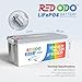 Redodo 24V 100Ah LiFePO4 Lithium Battery, 2560W Power, 100A BMS, Up to 15000 Deep Cycles Perfect for Solar Off-Grid System, Marine, Trolling Motor, Backup Power, 2 Pack