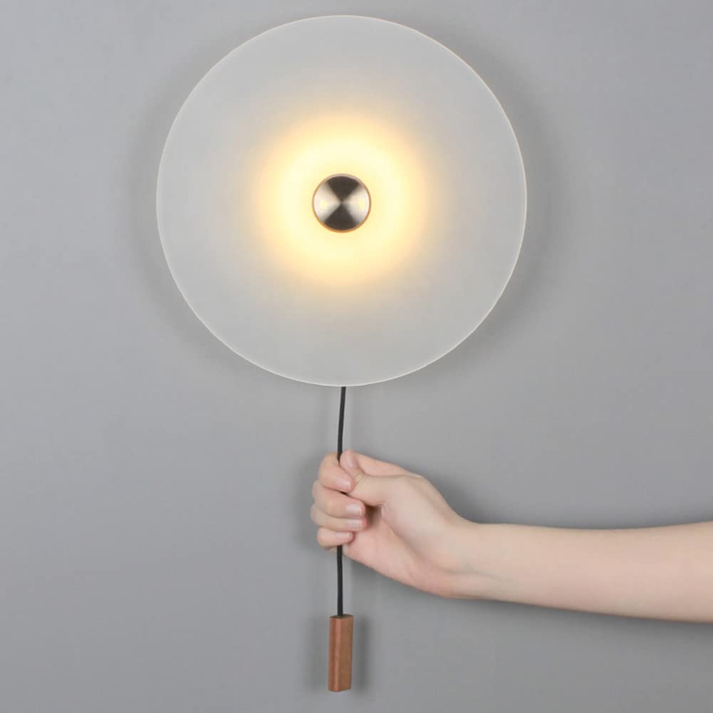 Lampa ścienna do wnętrz z przełącznikiem, okrągła lampa ścienna LED 7 W, nowoczesna lampka nocna do sypialni, do korytarza, salonu, hotelu, dekoracyjne oświetlenie