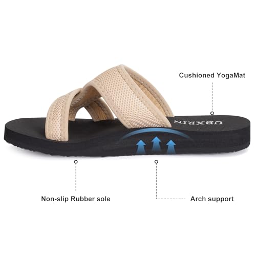 UBXRIN Women's Comfortable Beach Slides Summer Casual Slip on Slide Sandals Rubber Sole3