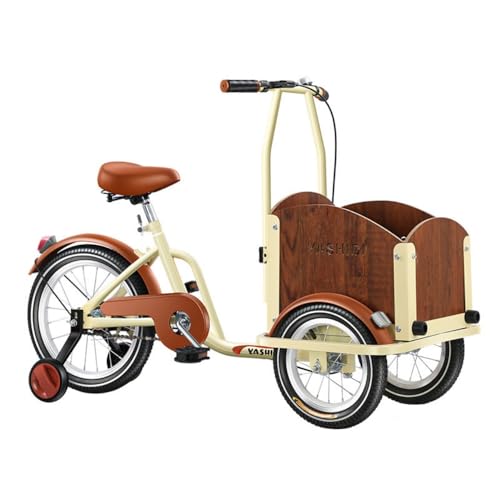 Vifxucy三輪自転車 3輪バイク ダブルブレーキ シニア転ばない 高齢者用三輪車ペダル スクーター 後部座席付き 3 輪自転車 高炭素鋼フレーム 滑り止めグリップ 折りたたみ式 高さ調節可能フロントキャビン付き、補助輪付き大人用、シングルブレーキ付きク
