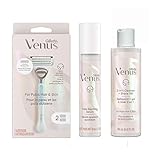 Gillette Venus Intimate Grooming Kit, Women’s Razor, 2 Blade Refills, 2-in-1 Cleanser, Bikini Shave Gel and Daily Soothing Serum