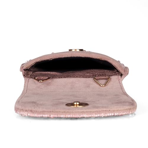 Image of J I ACCESSORIES Velvet Saree Clutch Mobile Pouch Waist Clip Ladies Purse Gift For Women